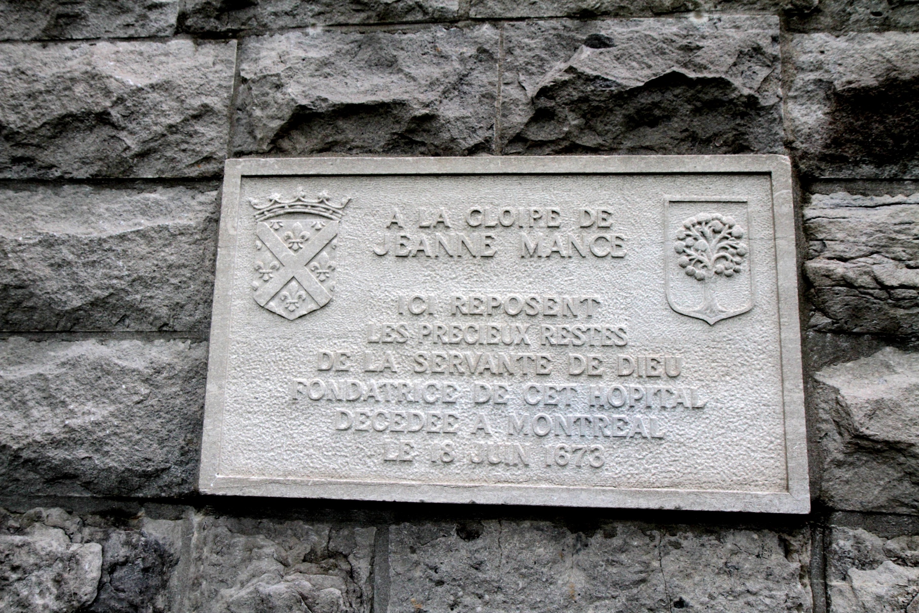 Jeanne Mance's burial, Chapelle, Hotel Dieu de Montreal  - 02.JPG